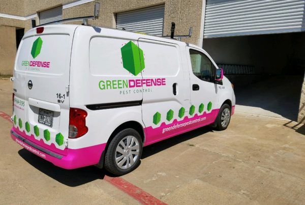 Green Defense Pest Control Vehicle Wrap Design